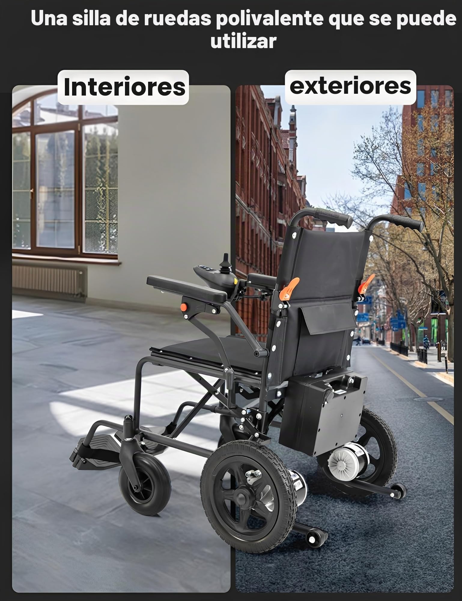 Silla de ruedas eléctrica plegable ligera con asientos más anchos, capacidad de peso de 265 libras, motor doble de 250 W, rango de 15.5 millas, silla de ruedas eléctrica para adultos y personas