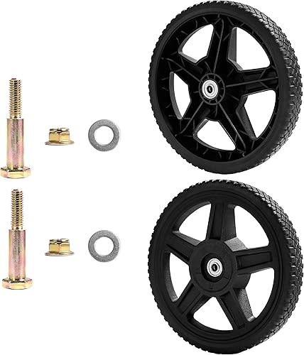 Parts Camp Juego de 2 ruedas de cortacésped de 10 pulgadas para cortacésped, carrito, ruedas de 10 pulgadas (juego de 2)