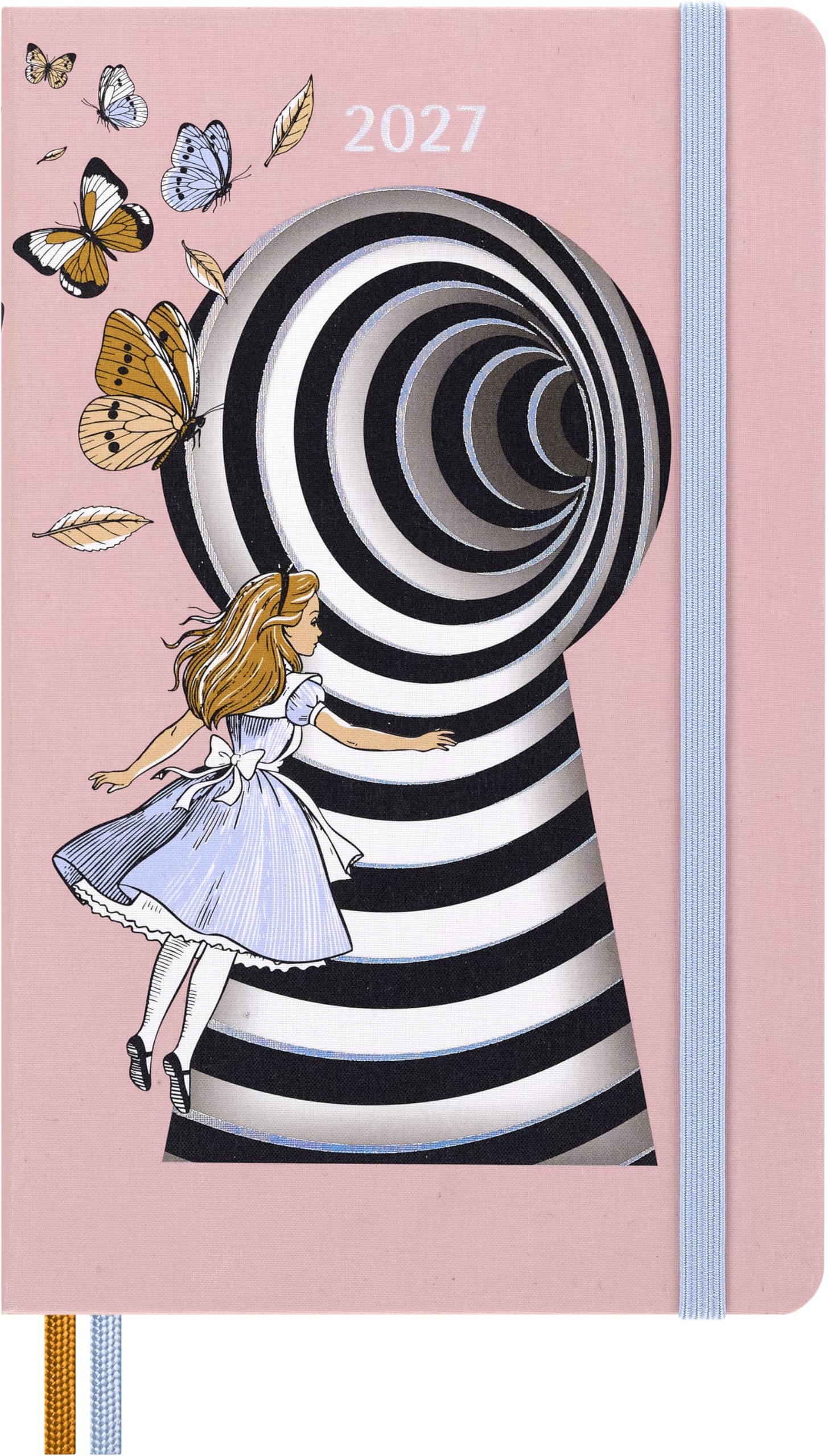 Moleskine Alice’s Adventures in Wonderland 12-Month Weekly Planner 2027, Ruled with Hard Cover and Elastic Closure, Alice, Large Size 13 x 21 cm