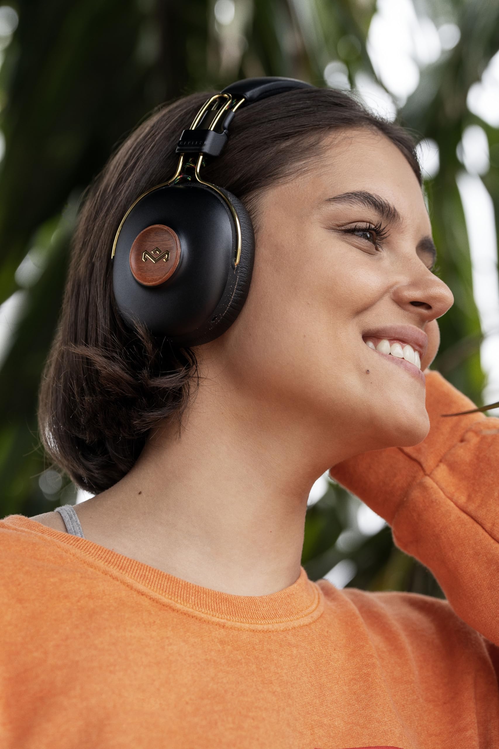 Marley House of Positive Vibration Frequency Cuffie Over Ear Bluetooth - Cuffie Wireless, 34 ore di autonomia, microfono, isolamento del rumore passivo, materiali sostenibili, Rasta | Bluetooth Wireless, 34 ore di autonomia, microfono, isolamento del rumo