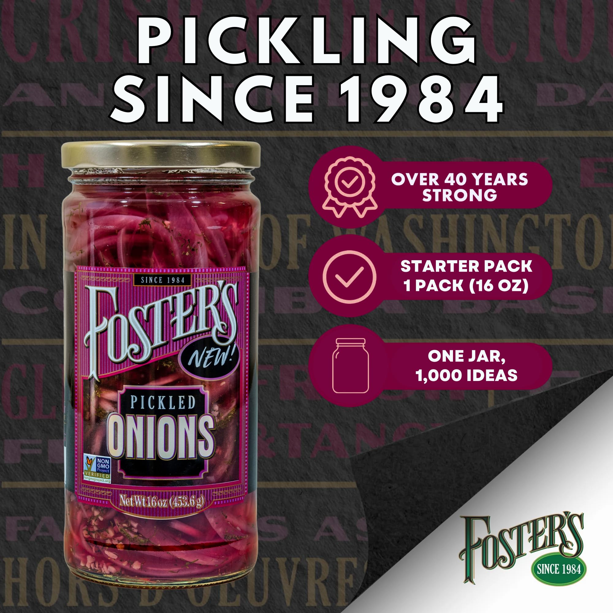 Amazon.com : Foster's Since 1984 Red Onions in a Jar, 16oz, 1 Pack