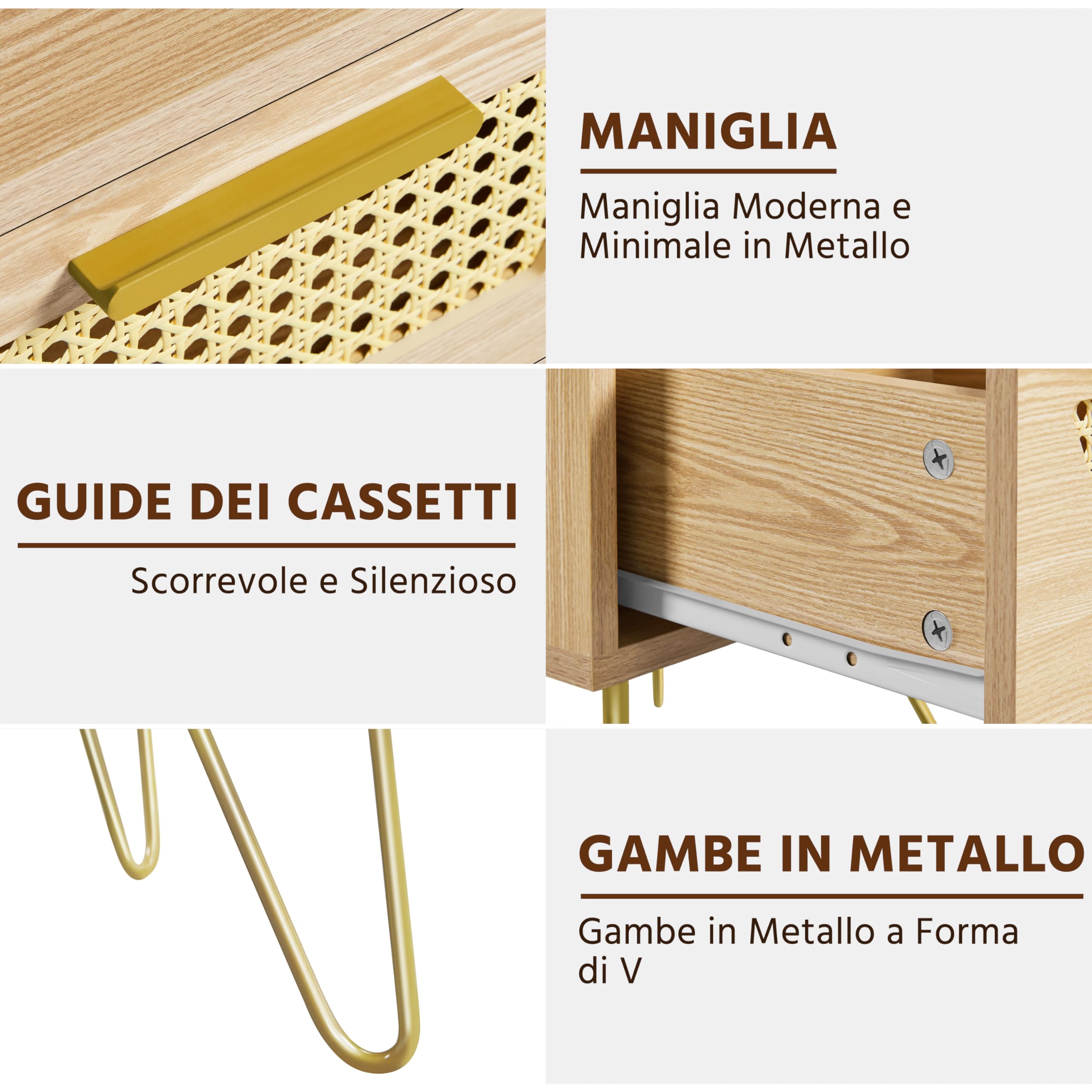 Yaheetech Set 2 Comodini da Letto con Cassetto 40 × 40 × 55 cm | Tavolino Laterale Porta Lampade Stile Classico, Struttura in Legno Elegante, Arredo Pratico per Camera da Letto