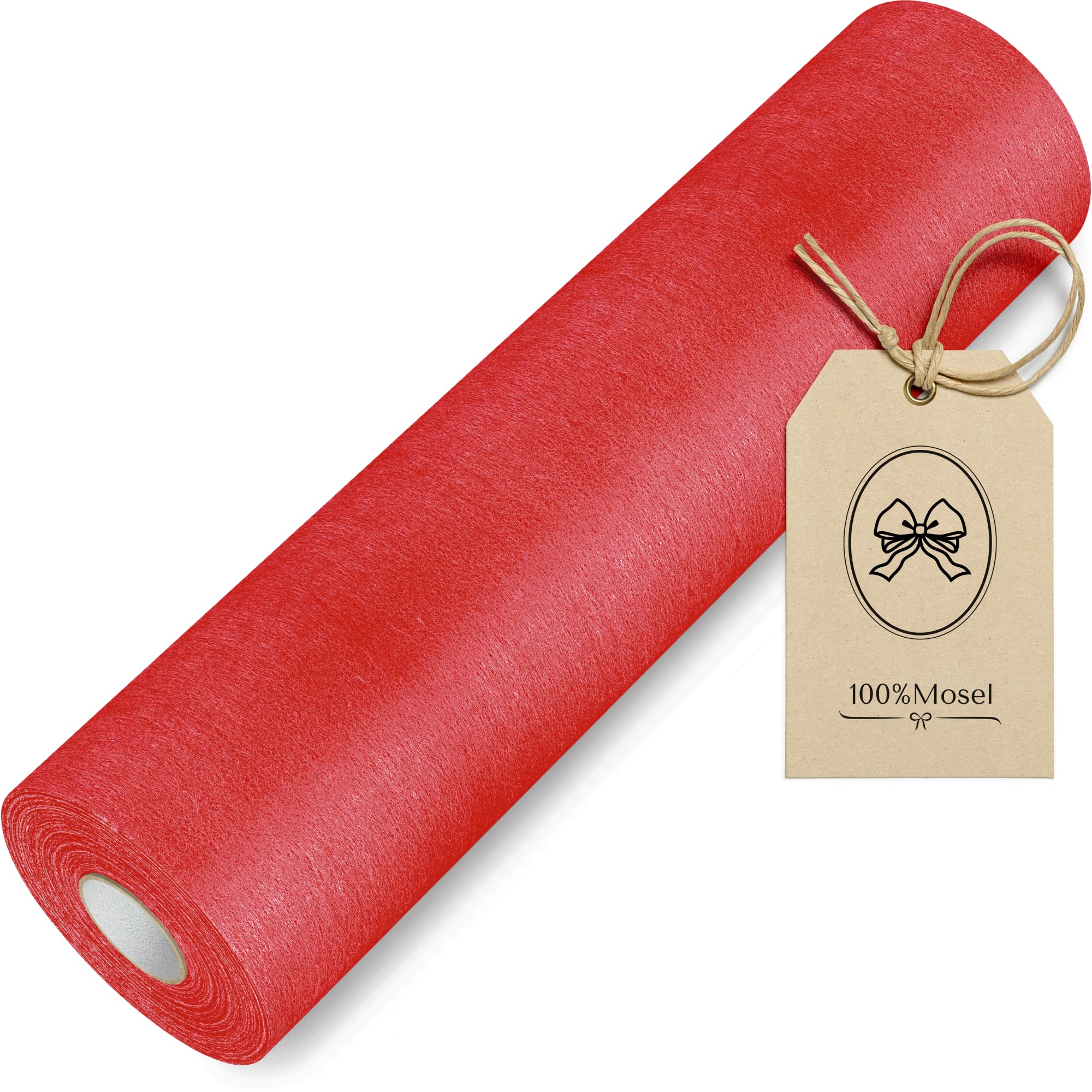 Nappe décorative chemin de table intissé rouge 30 cm de large