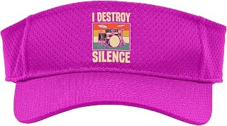 I Destroy Silence Drummer Drum Set Drums Musician Music Band Sport Sun Visor