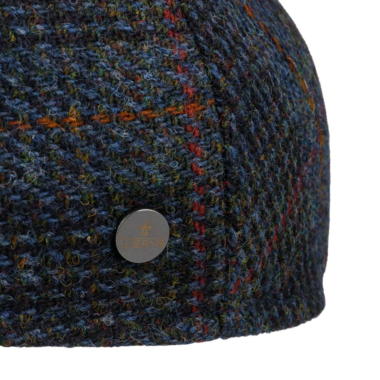 LIERYS Harris Tweed Ear Flaps płaska czapka z daszkiem dla mężczyzn – Made in Italy, z podszewką, na jesień, zimę