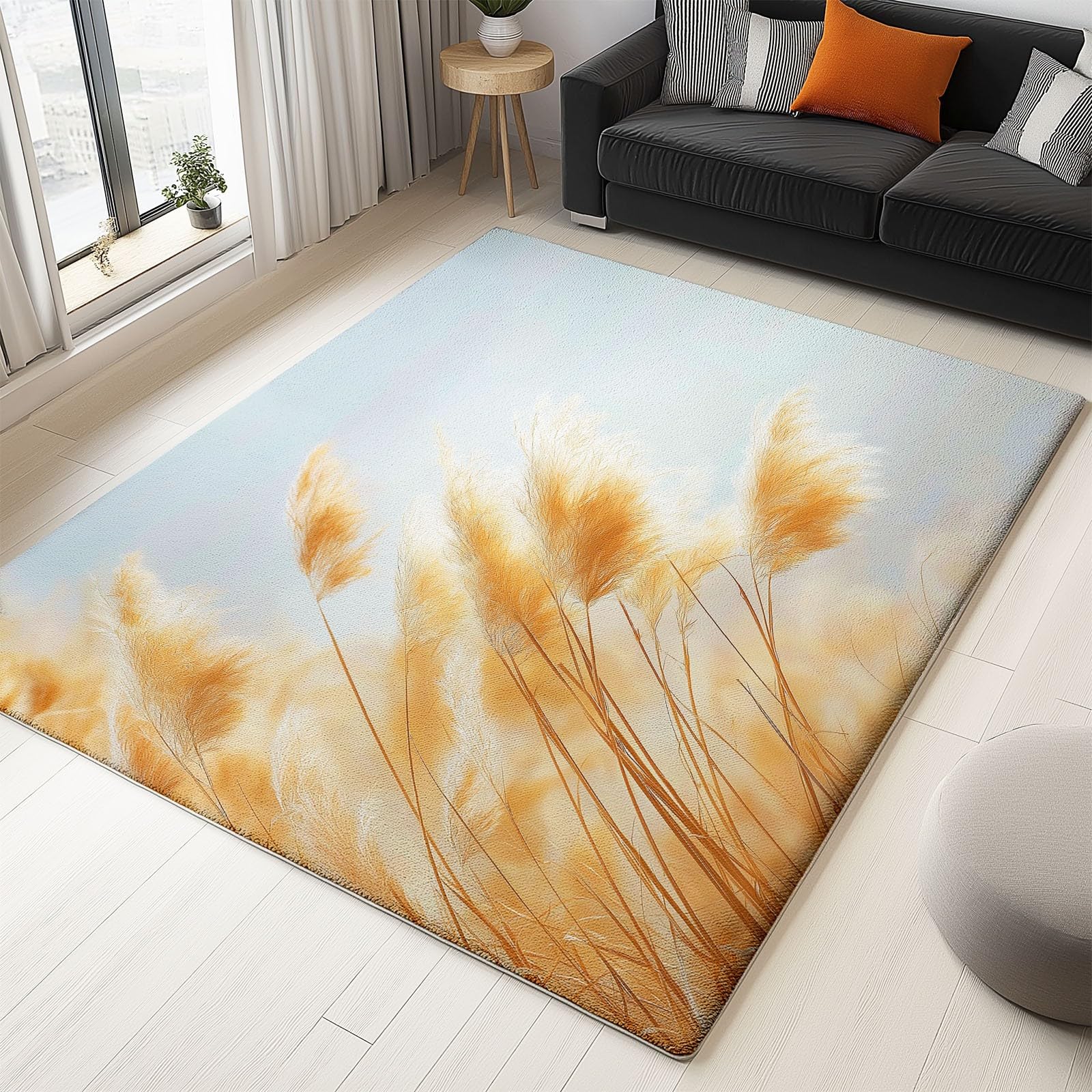 Tapis d'entrée intérieur antidérapant et lavable en machine gris