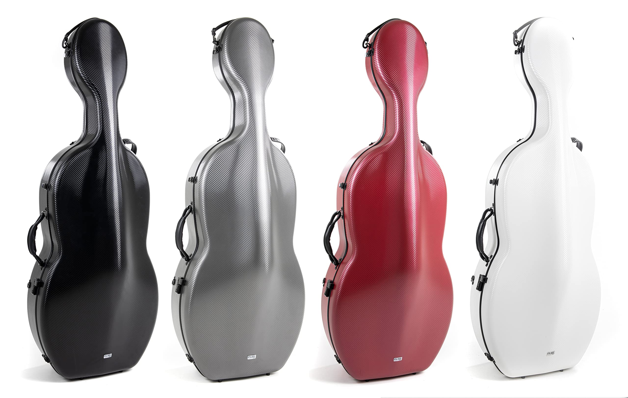 GEWA custodia per violoncello in policarbonato 4/4 rosso con cinghie a zaino, maniglia laterale e ruote (Rolly)