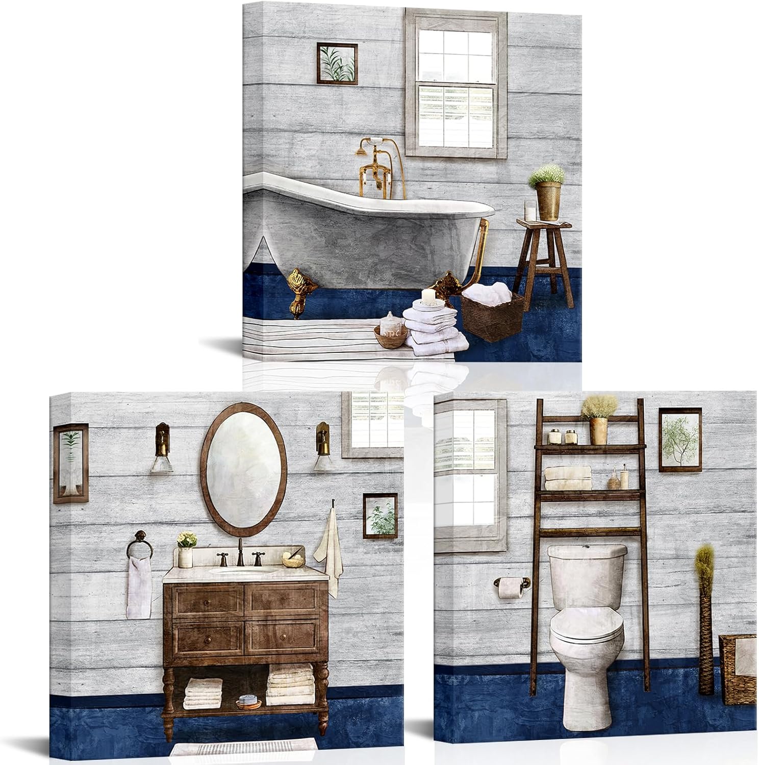 Visual Art Decor Bathroom wall Art Farmhouse Bathroom Decor