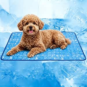 Dog Cooling Mat, Arc-Chill Cooling Fiber Self-Cooling Pad for Dogs - 28" x 22"Washable Non-Toxic Summer Pet Mat, Non-Slip Foldable Portable Soft Pad for Indoor Outdoor/Kennel Sofa Bed Floor Car