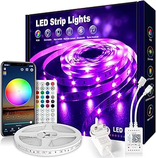 Beaeet LED Strip Light 5m, RGB Music Sync Col...,