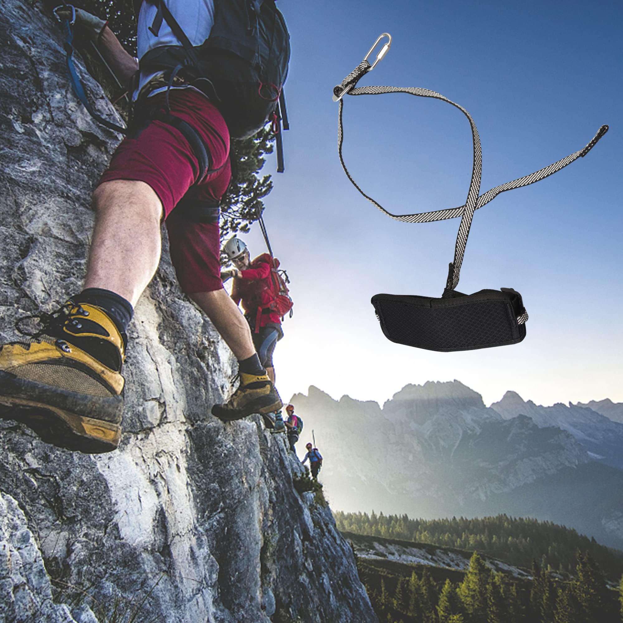 SOB Pied Ascender Alpinisme Pédale Réglable Riser Escalade Sécurité Ascender Pied Boucle avec Corde De Ceinture pour Alpinisme Protection Dispositif Accessoires