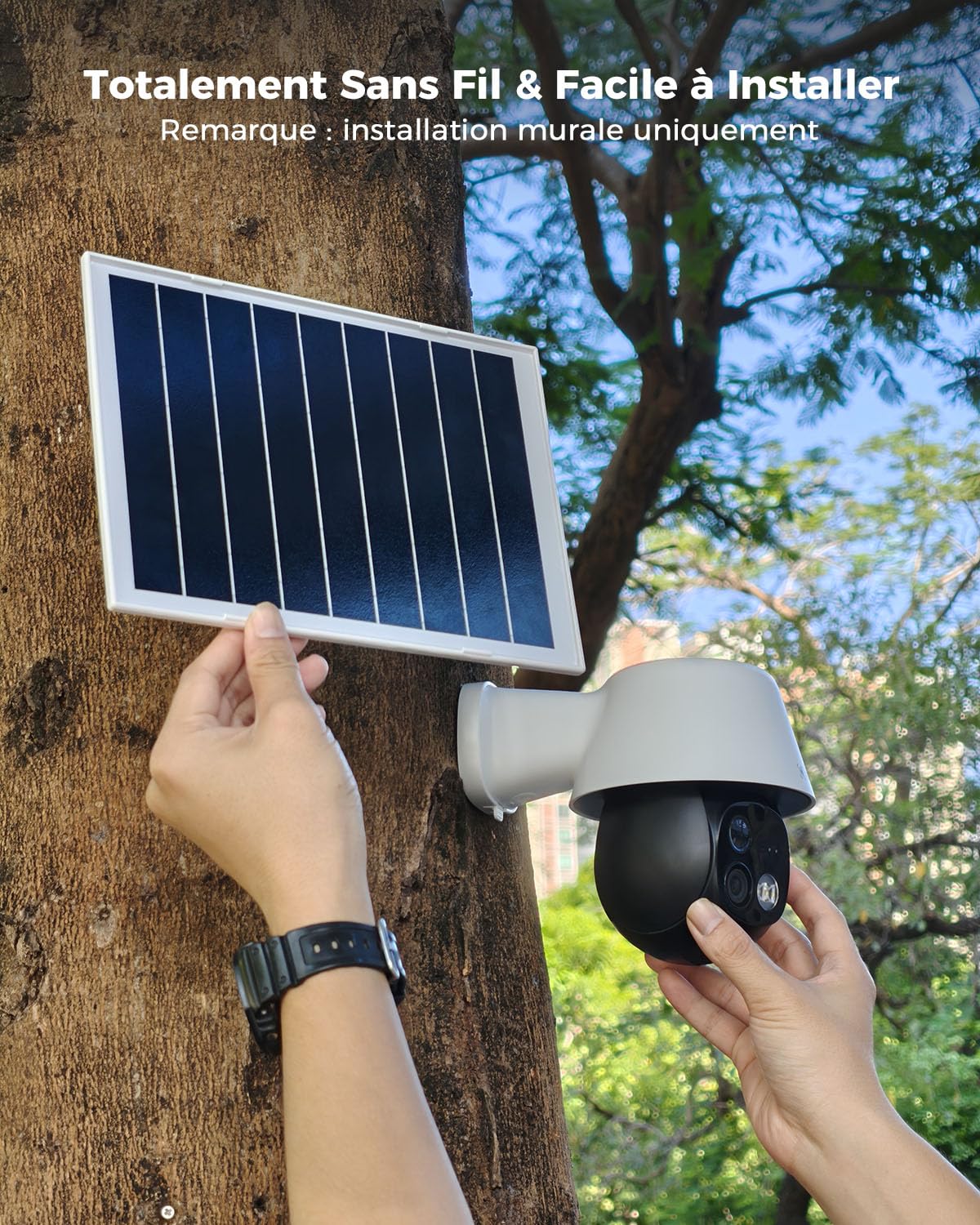 COCOCAM 24/7 Enregistrement AOV 4G Camera Surveillance Exterieur sans Fil