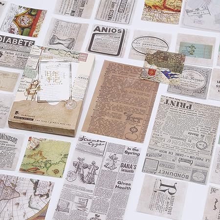 Amazon Tnyker シール フレークシール 手帳ステッカー 写真 風景 西洋絵画 素材 スケジュール 手帳 ノート アルバム デコ 手紙 カレンダー おしゃれ かわいい 55枚セット 手記 シール ステッカー 文房具 オフィス用品