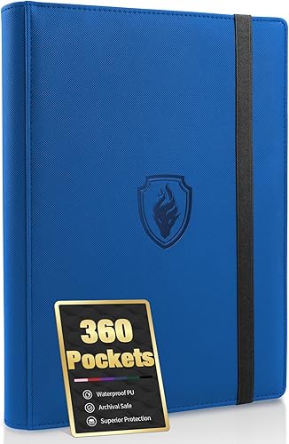 Miniatura 27 de Carpeta de tarjetas prémium con 9 bolsillos para 540 tarjetas, carpeta de tarjetas coleccionables de poliuretano resistente, álbum de colección de