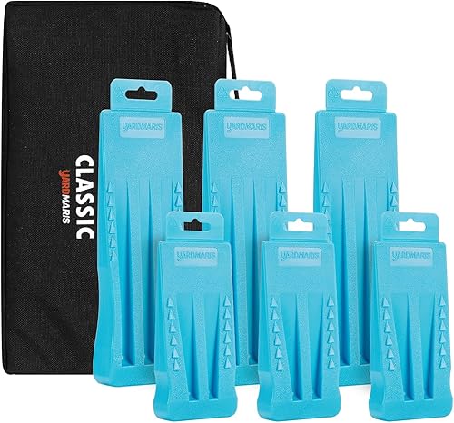 Juego de 6 cuñas de tala de árboles, juego de cuñas de motosierra con bolsa, equipo de corte de árboles con púas para talar árboles seguros