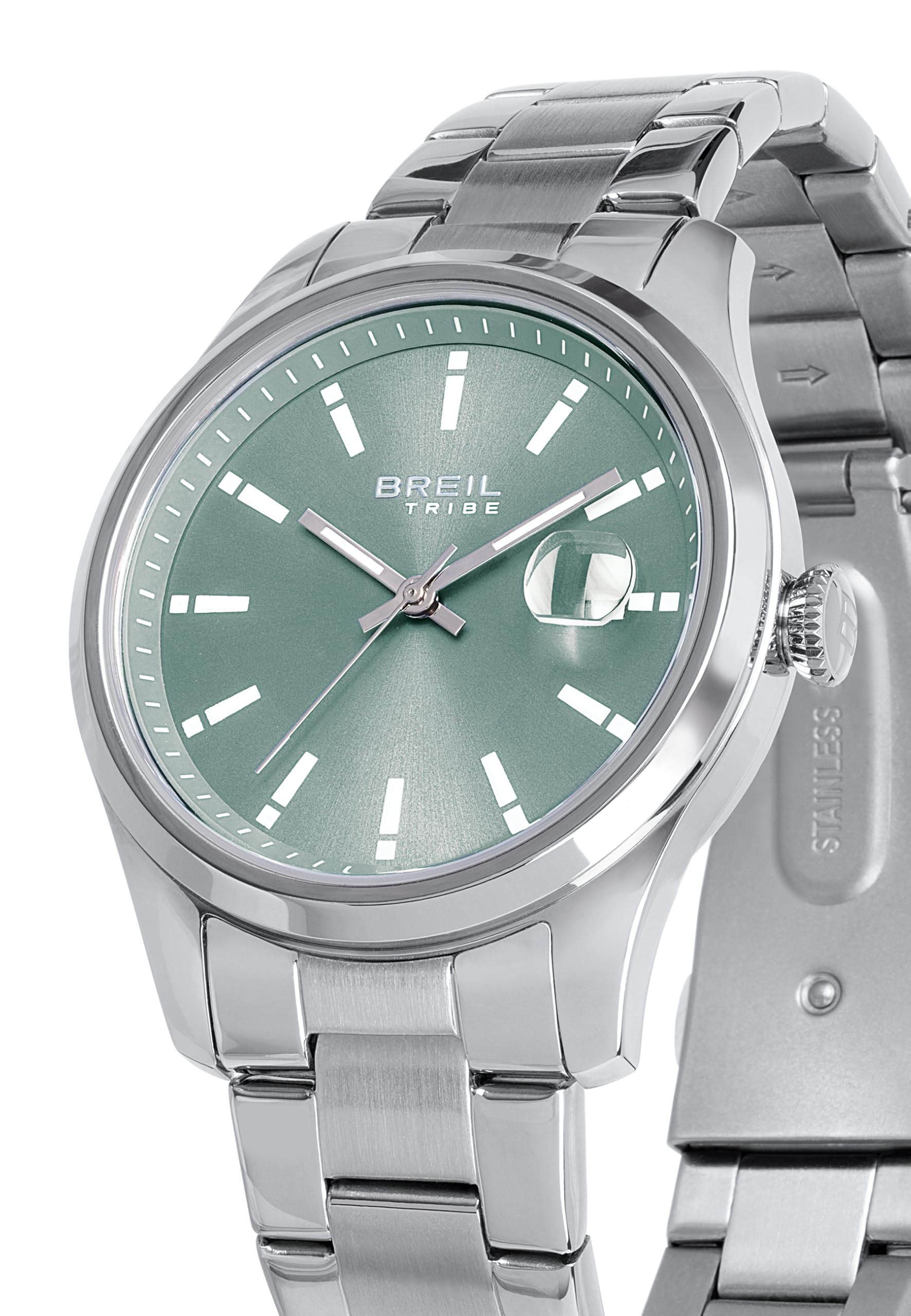 Breil, Collezione Classic Elegance, Orologio Donna con Bracciale e Cassa in Acciaio, Resistente All'Acqua, Vetro Minerale Resistente con Lente d'Ingrandimento, Chiusura con Pulsanti