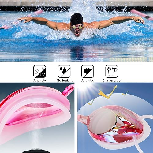 Miniatura 5 de Gafas de natación, antiniebla, protección UV, espejadas y transparentes