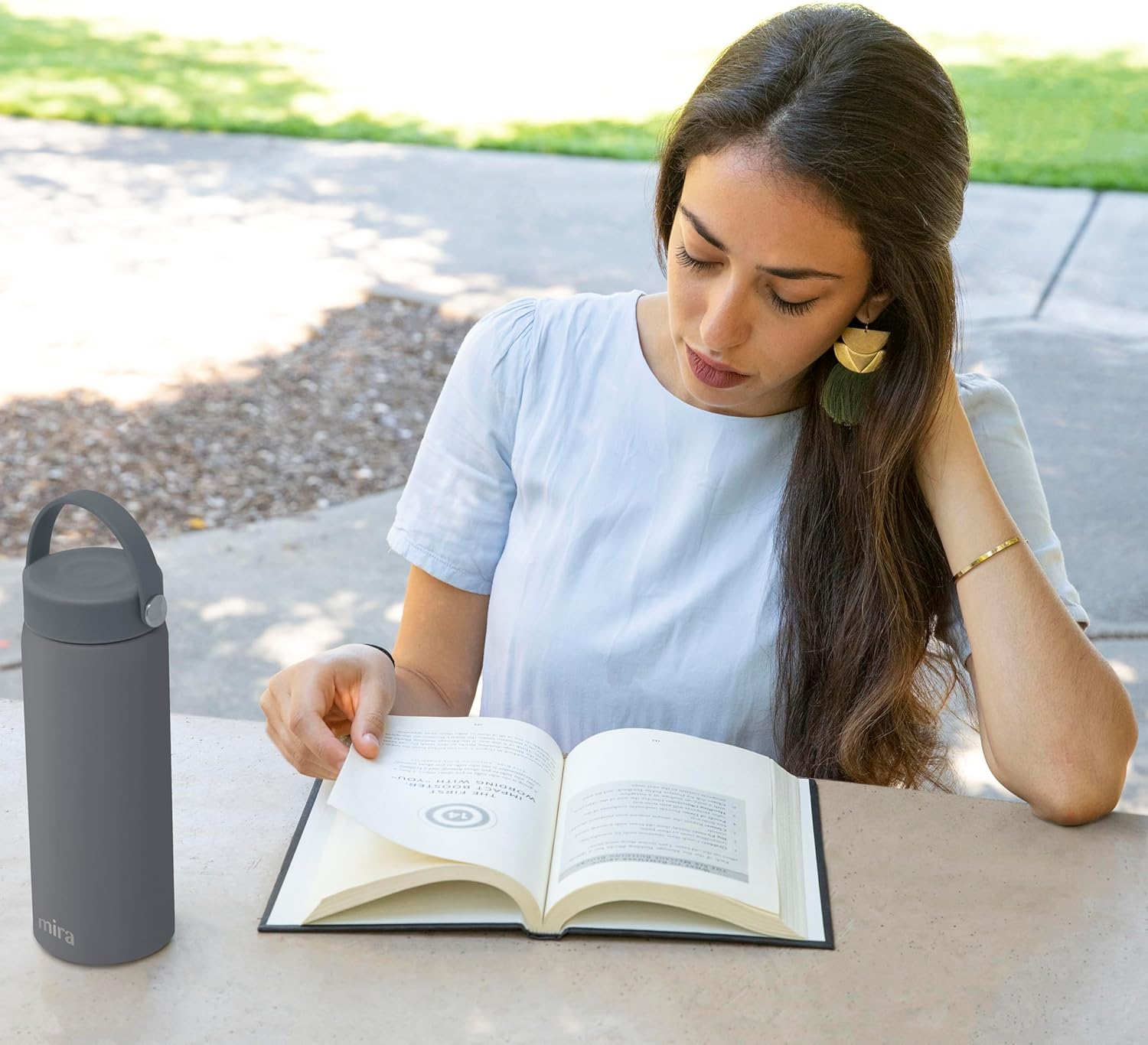 MIRA 18 oz Tea Infuser Thermo - Stainless Steel Travel Bottle with Removable Strainer for Loose Leaf Tea - Insulated Hot & Cold Brew Steeper - Smoke Gray - Image 6