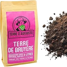 Terre d'Auguste - Terre de Bruyère 6L - Terreau Premium pour Les Plantes Acidophiles - Sac refermable