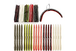 Dovesun Wacky Worms Fishing Lures for Kids