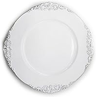 Vista 38 de allgala Platos Base Redondos de Calidad Pesada - Bases Transparentes para Platos de Cena - Juego de Platos Base para Decoración de Mesa - Ideal