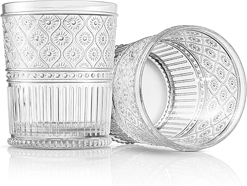 Miniatura 4 de Godinger Vasos de whisky, juego de vasos acrílicos, elegantes vasos de plástico Lowball, vasos de rocas, juego de vasos para beber, decoración