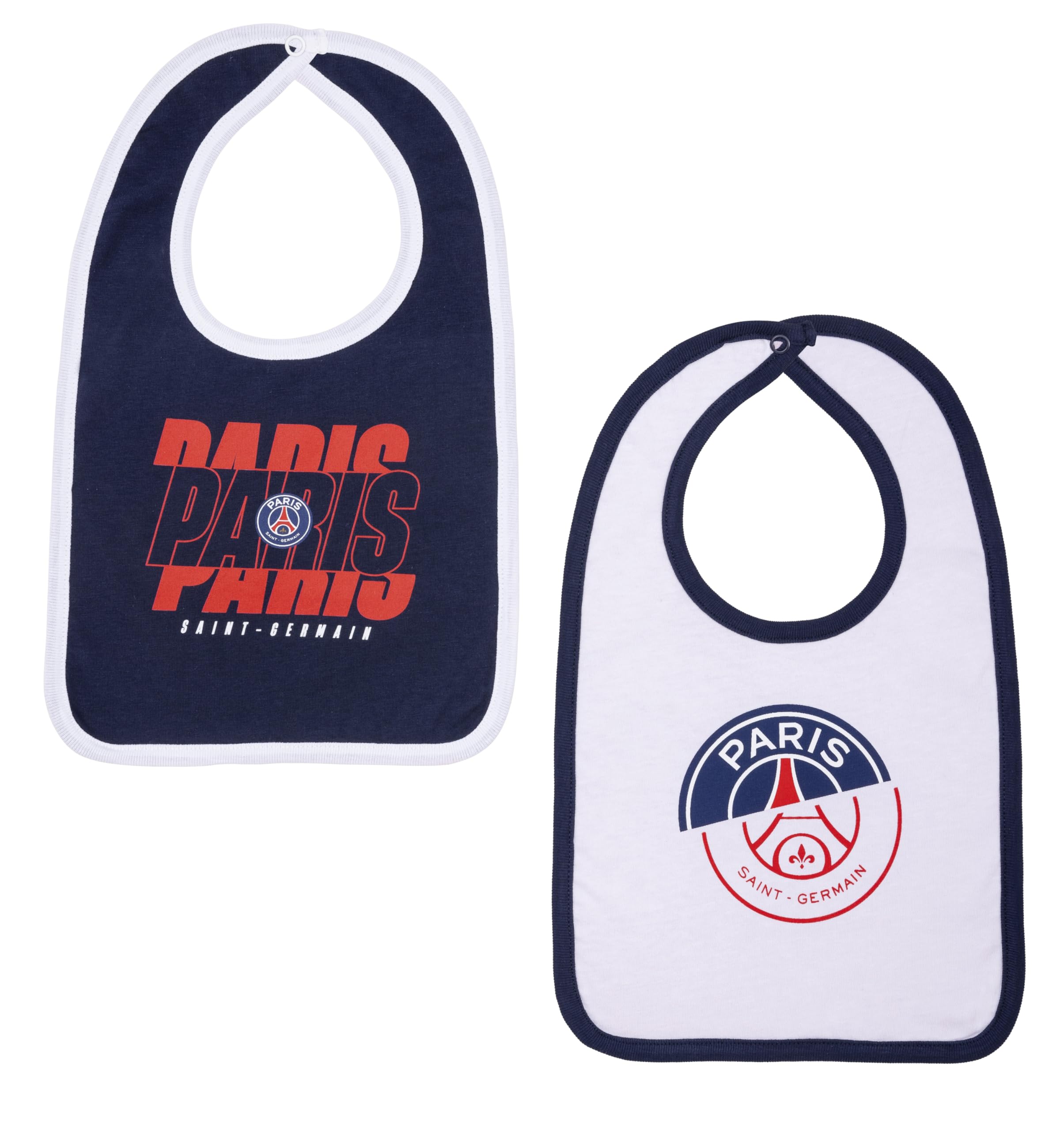 PSG 2 x bavoirs bébé garçon Collection officielle PARIS SAINT GERMAIN