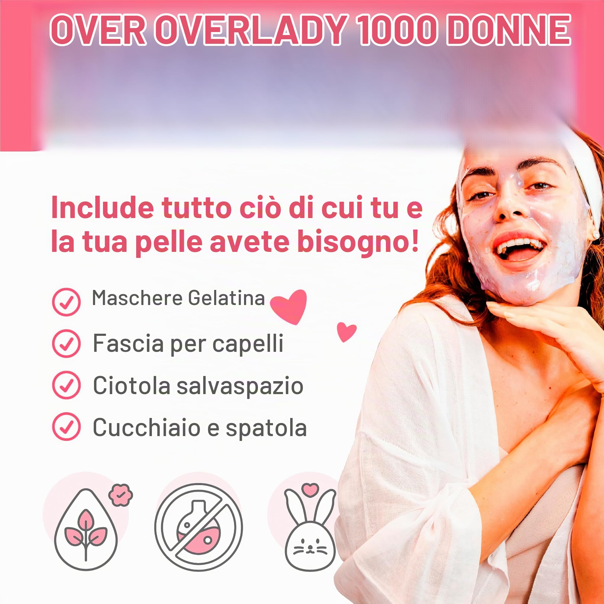 BRÜUN Beauty Hydrogel Maschere Viso In Gelatina Idratanti Hydro jelly Rosa egiziana Maschera Per Il Viso Jellymask Naturale Antirughe Aturali Per Tutti I Tipi Di Pelle, 650g