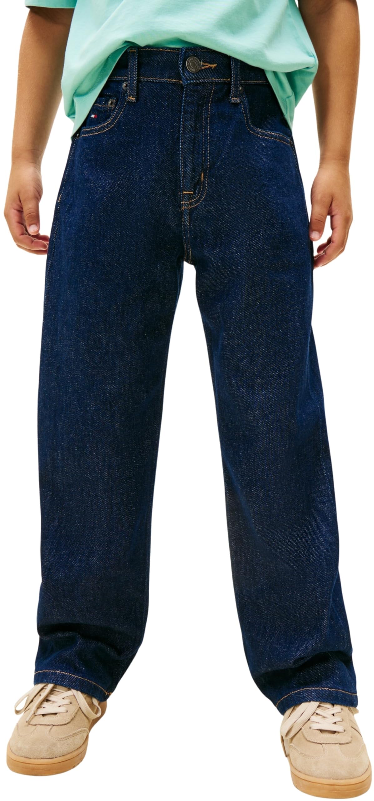 Tommy Hilfiger Boys Relaxed Rinse Jeans KB0KB10039 Denim (Rinse) 12 Month