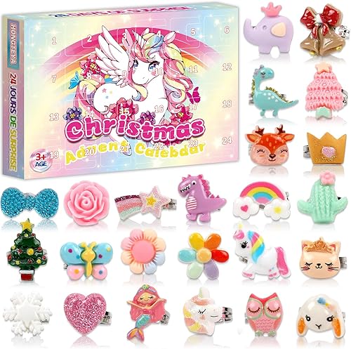 Calendario de Adviento 2023 para niñas y niños, cuenta regresiva de Navidad de 24 días, ajustable, sin duplicación, anillo de joyería para niñas disponible en Yaxa Peru