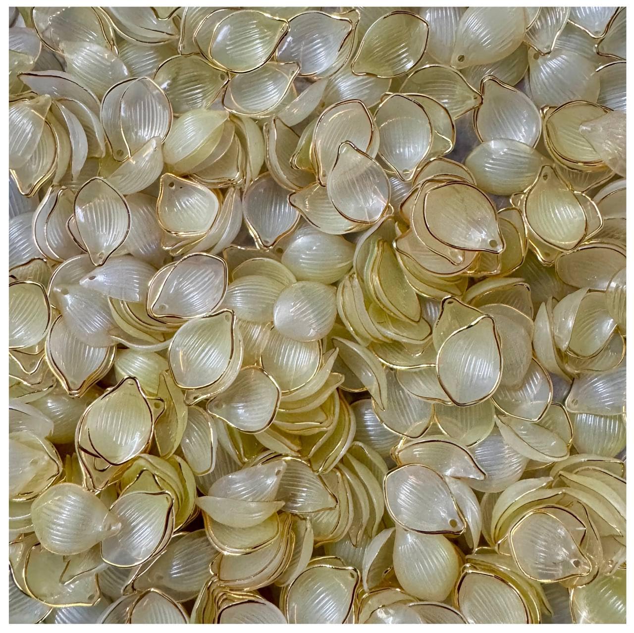 Pack of 100 Artificial Rose Ivory Shade Leaf/Sheel – Decorative Flower Embellishments for Resin Art & Craft-image-14
