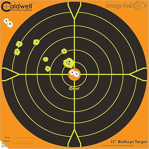 Miniatura 2 de Caldwell - Objetivos de diana de color naranja con material de descamación, adhesivo fuerte y múltiples tamaños para exteriores, rango, tiro y caza