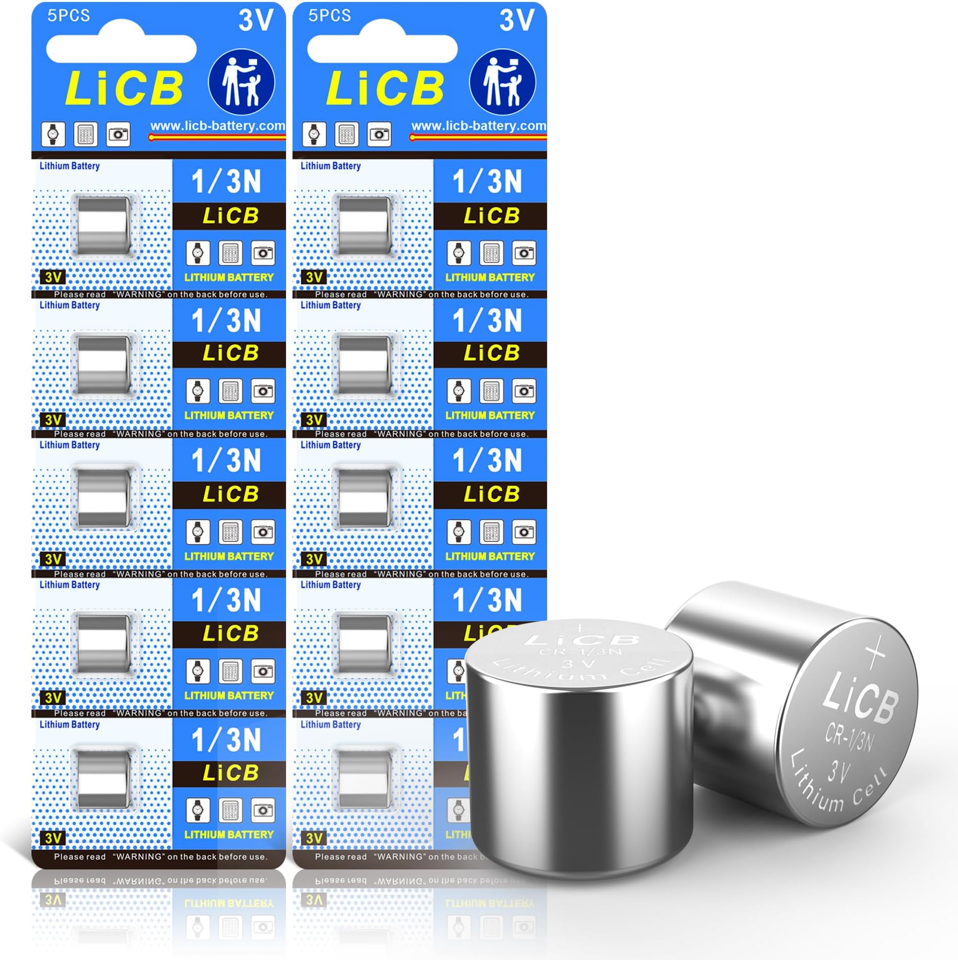 10 Pack CR1/3N Battery 3V Lithium CR 1/3N Batteries