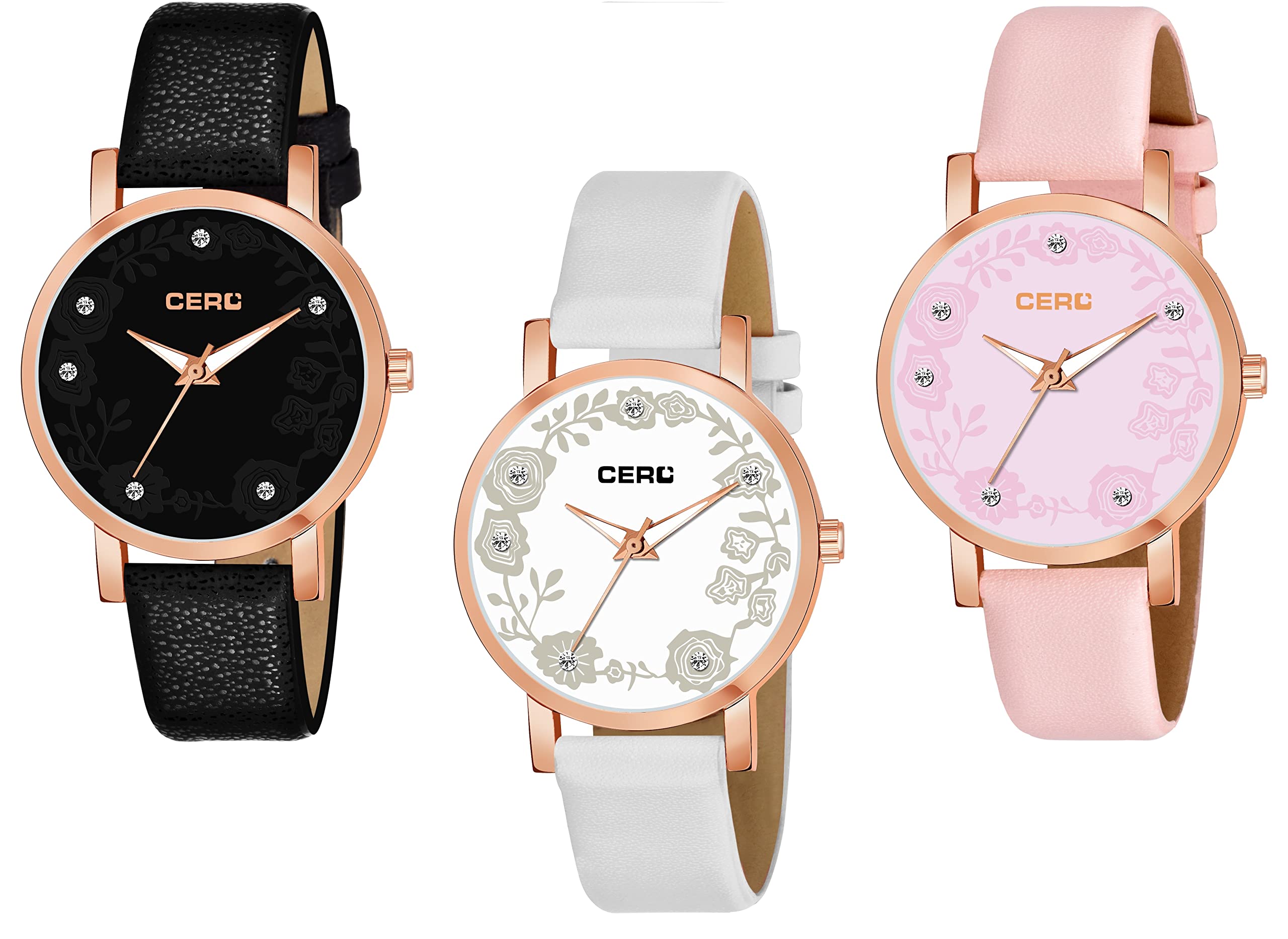 CERO Pack of 3 Analogue Multi Color Combo Watch for Women and Girls (MultiColor-03) (B09NLW25MV) Amazon Price History, Amazon Price Tracker