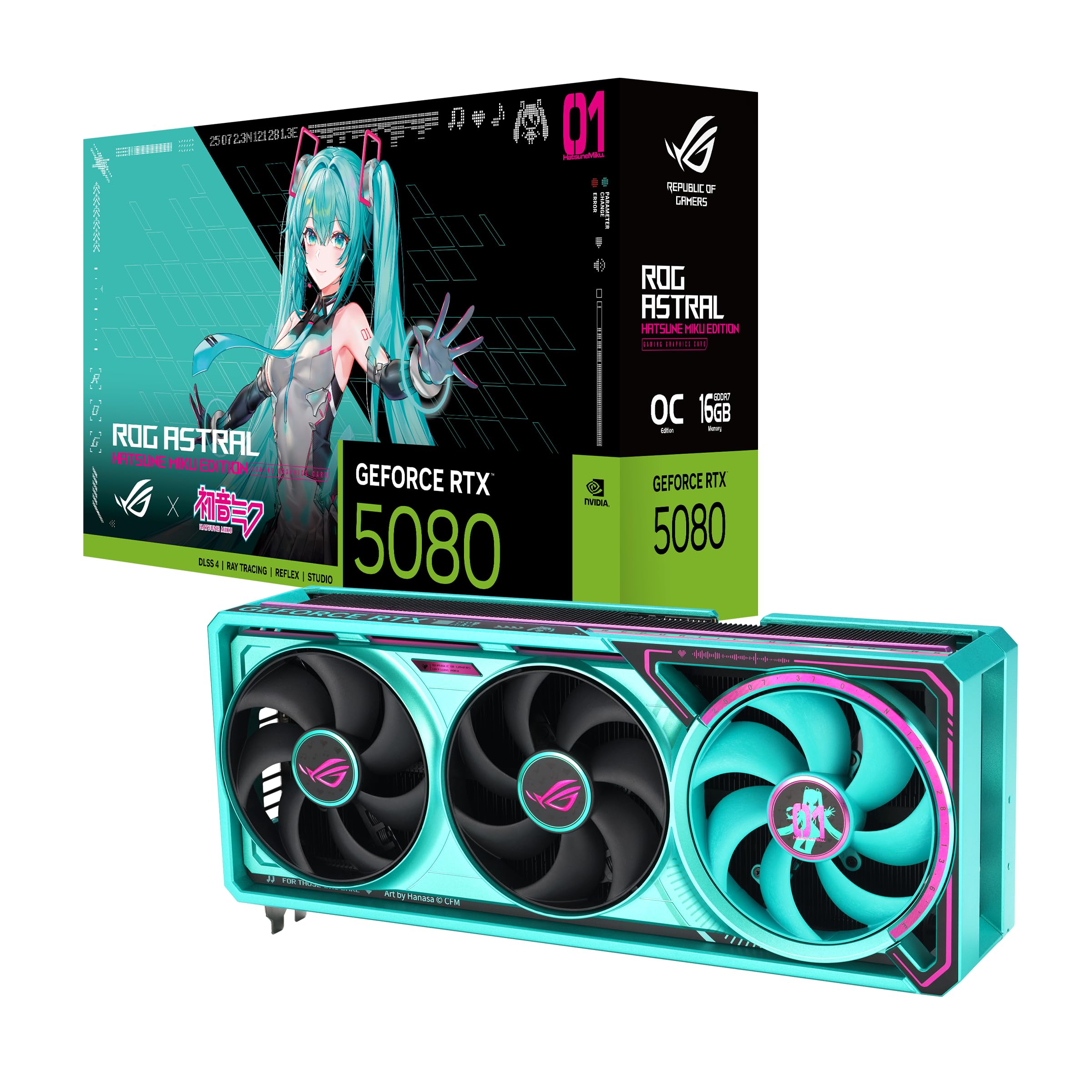 【新品】初音ミク ASUS HATSUNE GEFORCE RTX 5080 Amazon | ASUS ROG Astral GeForce RTX 5080 16GB GDDR7 OC 初音ミク