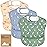 3-Pack Waterproof Baby Bibs for Eating - Lightweight Toddler Feeding Bibs with Large Food Catcher, Mess Proof, Food-Grade Baby Eating Essentials, Easy to Put On & Clean (Pets & Paws)