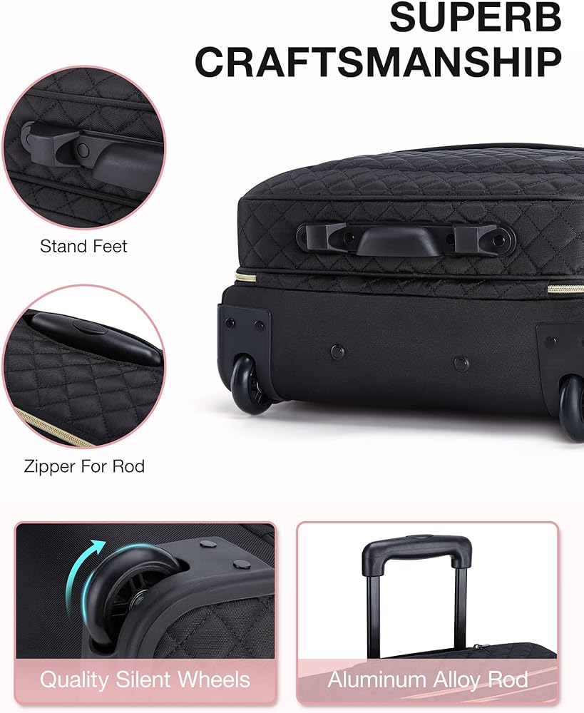 BAGSMART 17.3/15.6 Inch Laptop Bag, Briefcase for Women Computer Messenger Bag Office Travel Business, Black : BAGSMART 17.3 Inch Rolling Laptop Bag for Women and