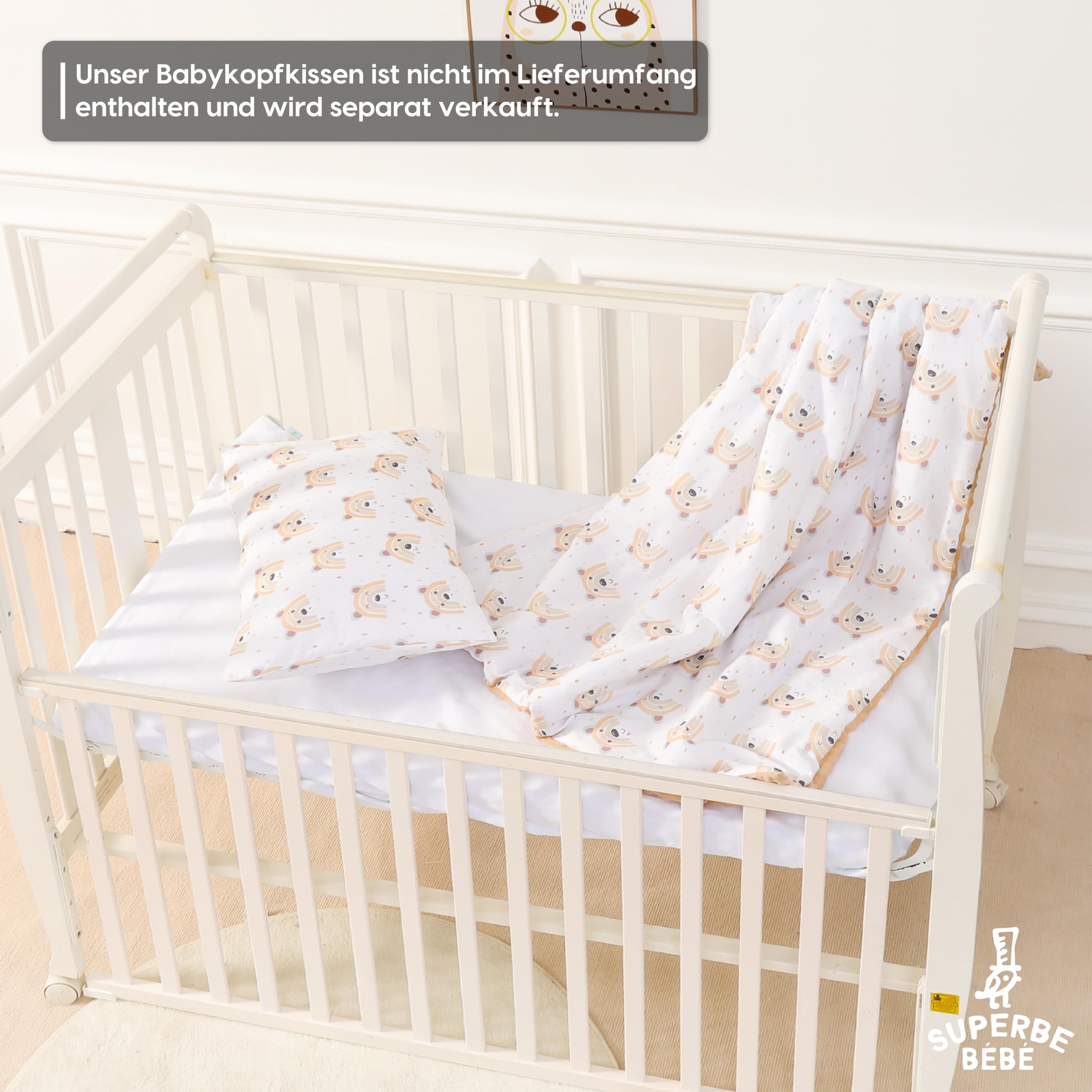 Babydecke - Kinderbettdecke - Baby Bettdecke Aus Weicher Oeko-tex Baumwolle - 100x135 - Kuscheldecke Kinder - Geburtsgeschenk Junge Mädchen - Babydecke Mit Noppen - Baby Bettwäsche - Baumwolldecke