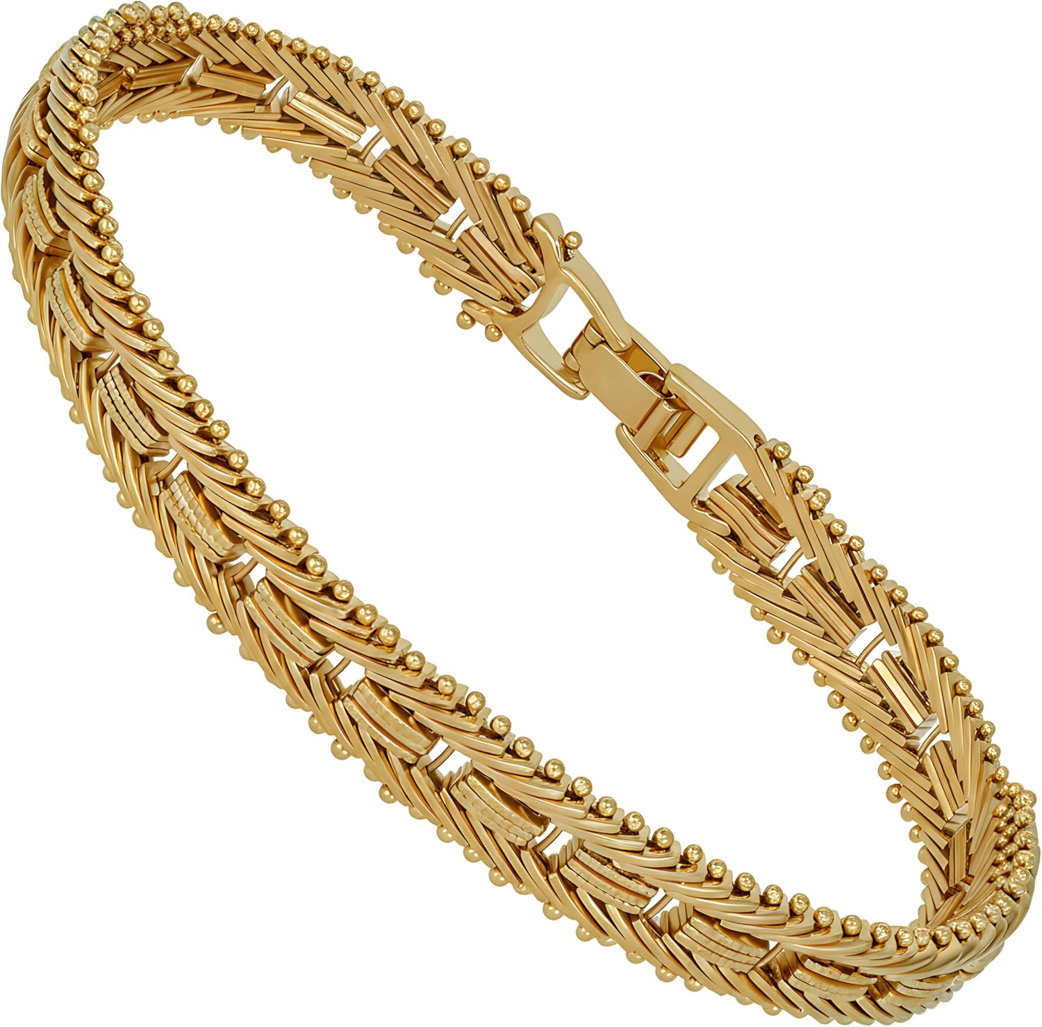 LIFETIME JEWELRY 9.5mm Designer Mesh Ladies Bracelet 24k Gold Plated for Women