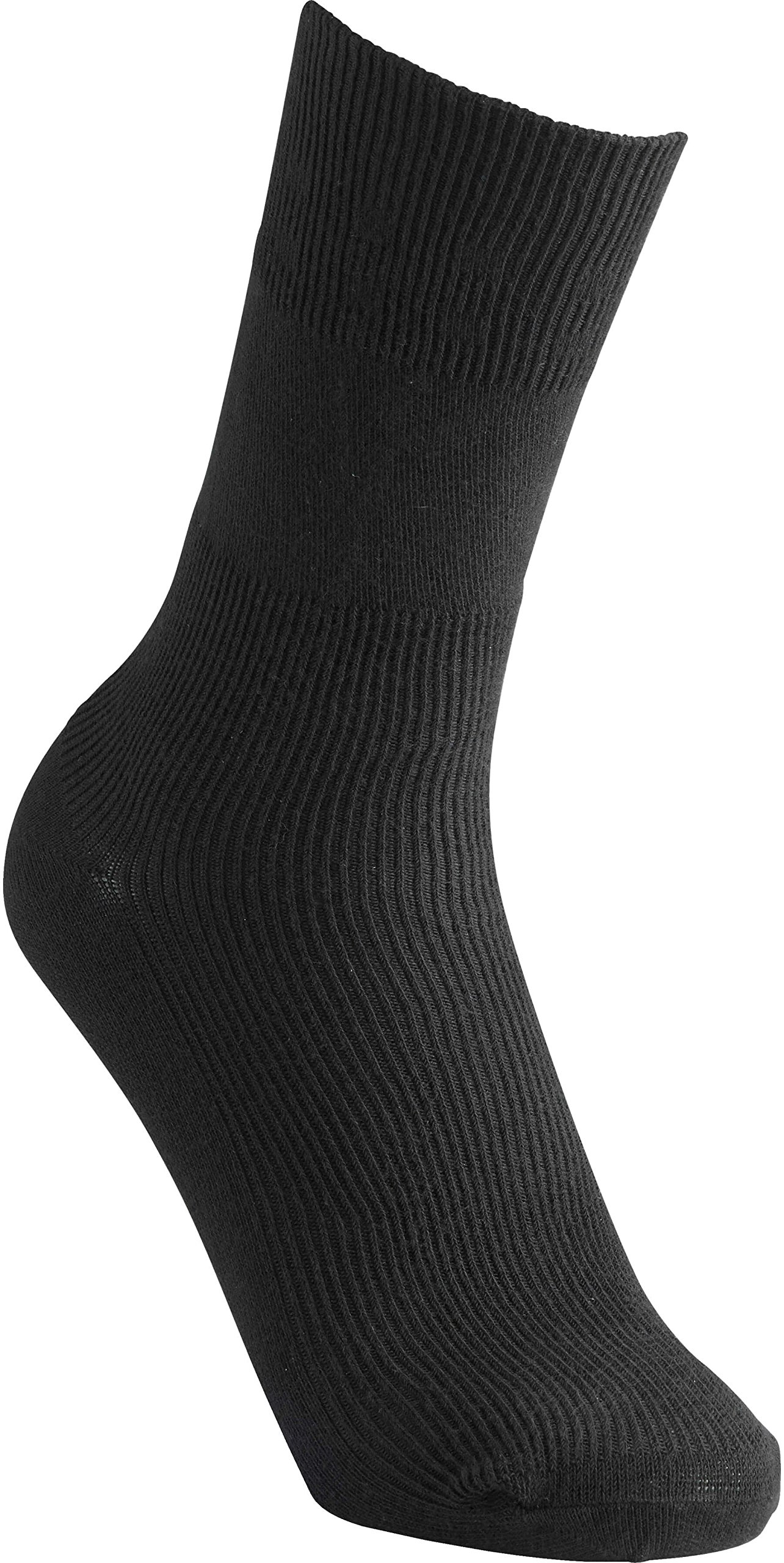 Cosyfeet Unisex Black Cotton‑Rich Softhold® Seam‑Free Socks - S