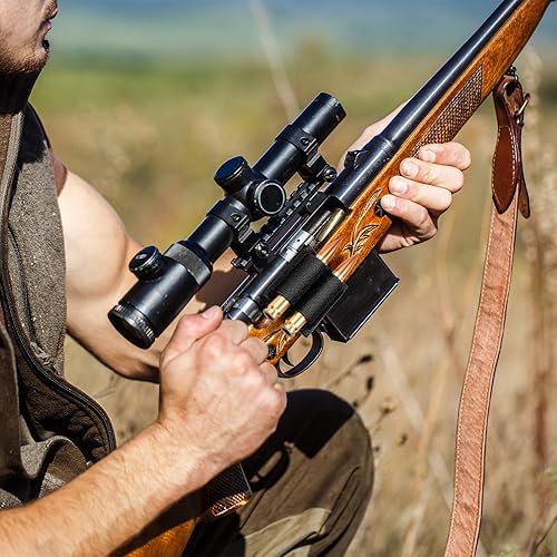 Miniatura 5 de Paquete de 2 soportes tácticos para escopeta para rifles, cartucho Molle, portador de munición para calibre 1220