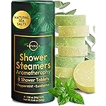 Shower Steamers Aromatherapy - Birthday Gifts for Men - Shower Bombs Aromatherapy, Spa Day Essentials, Relaxation Spa Gifts - Self Care Stocking Stuffers (Peppermint & Menthol 8 Count)