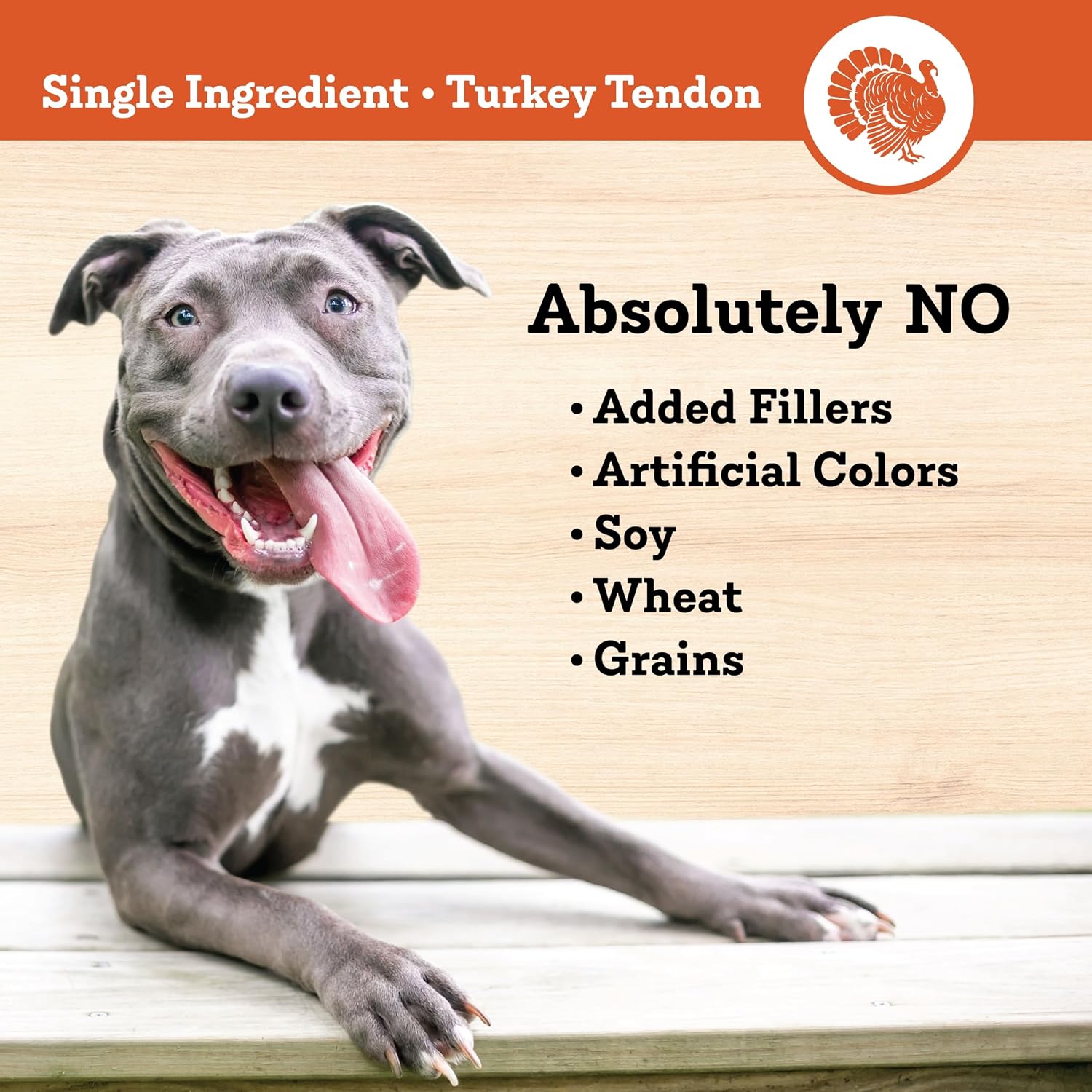 Colorado Naturals Turkey Tendon Chews, 3 oz – All-Natural, Made in USA, No Fillers or Preservatives – Great for Dental Health (Pack of 2)