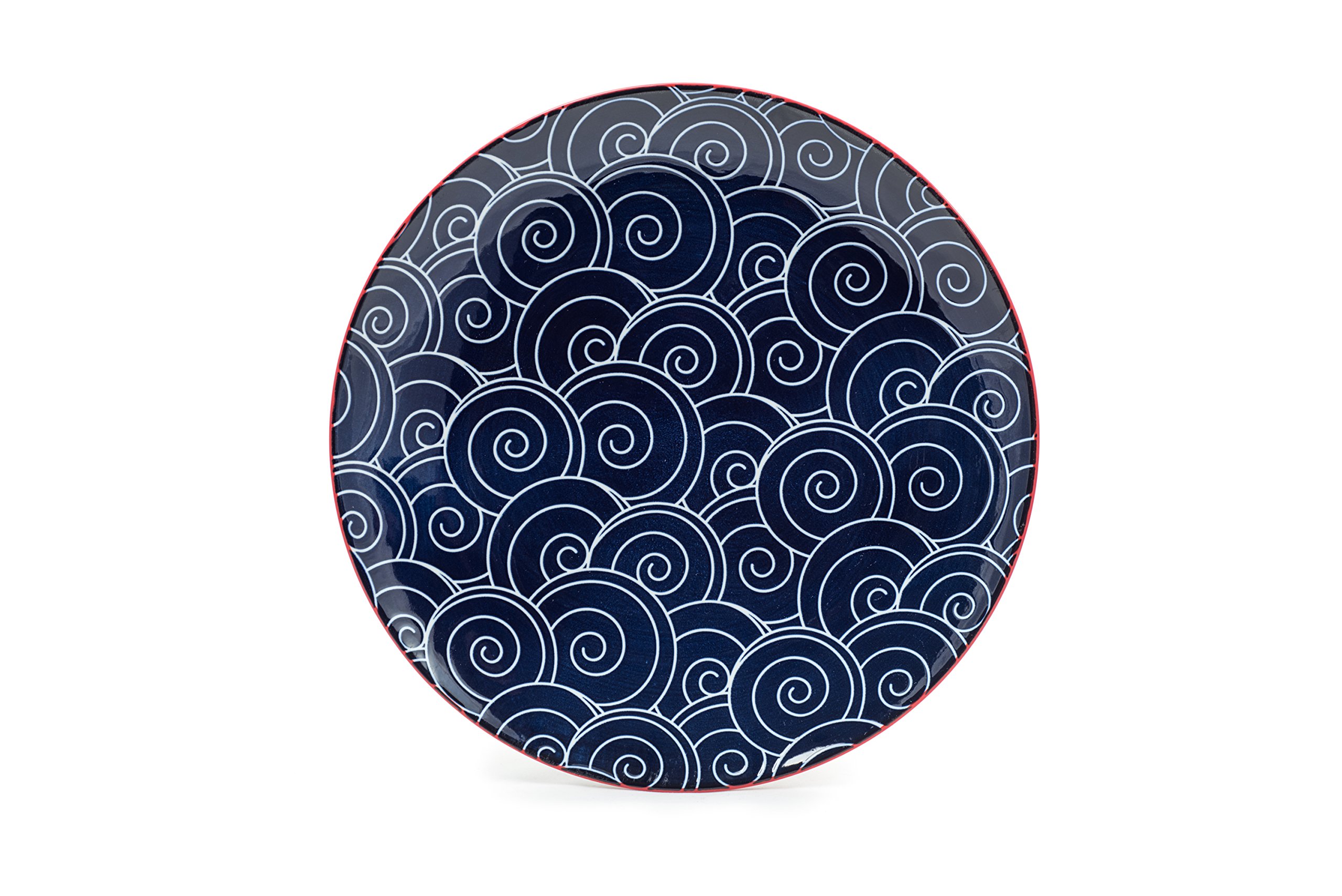 Tablescapes GT30131D4PK Frida Dinner Plates (4 Pack), Blue Night