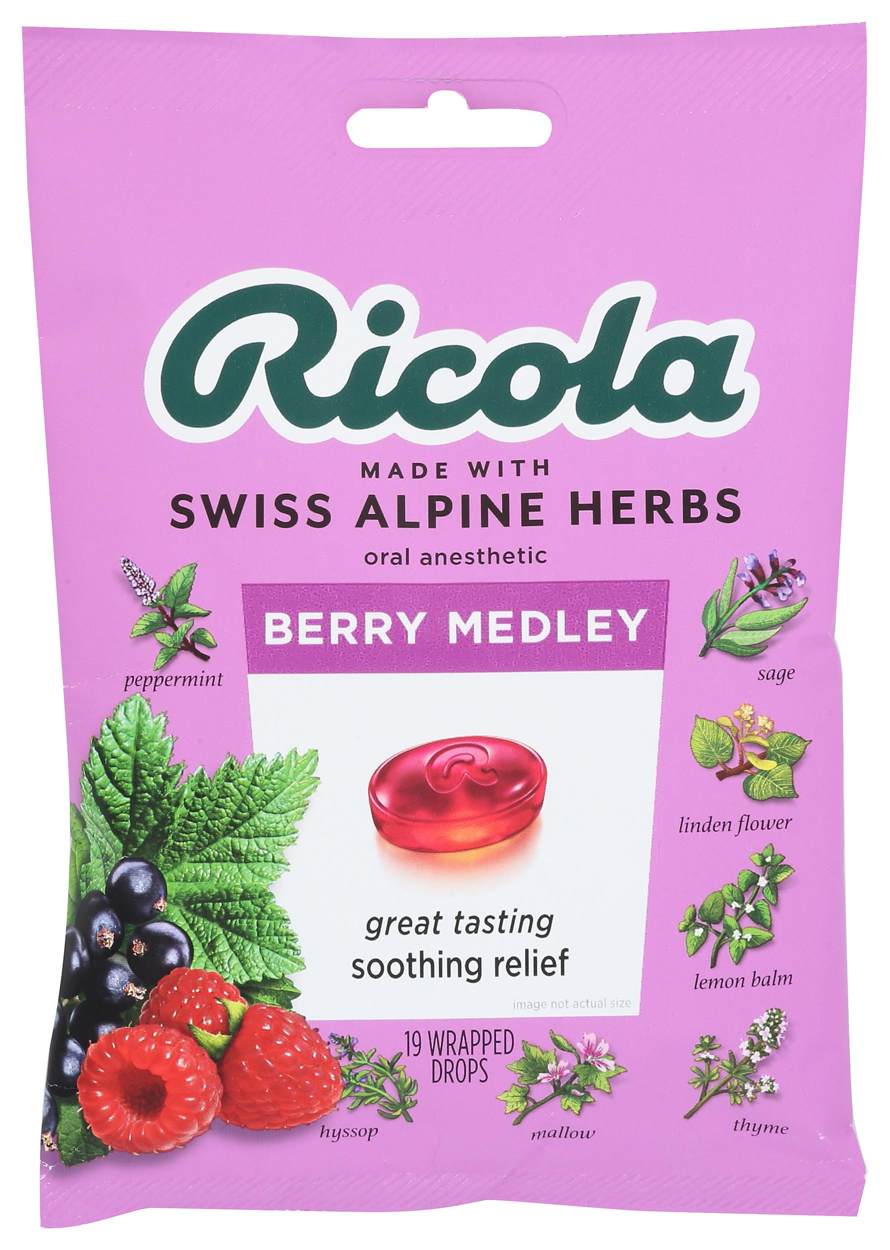 Drops Cough Throat Berry Medley, 19 Count