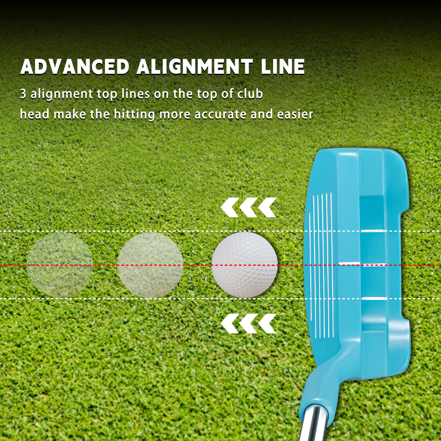 MAZEL Chipper Club Pitching Wedge pour homme et femme, 36/45 degrés – Sauvez les coups du jeu court, main droite