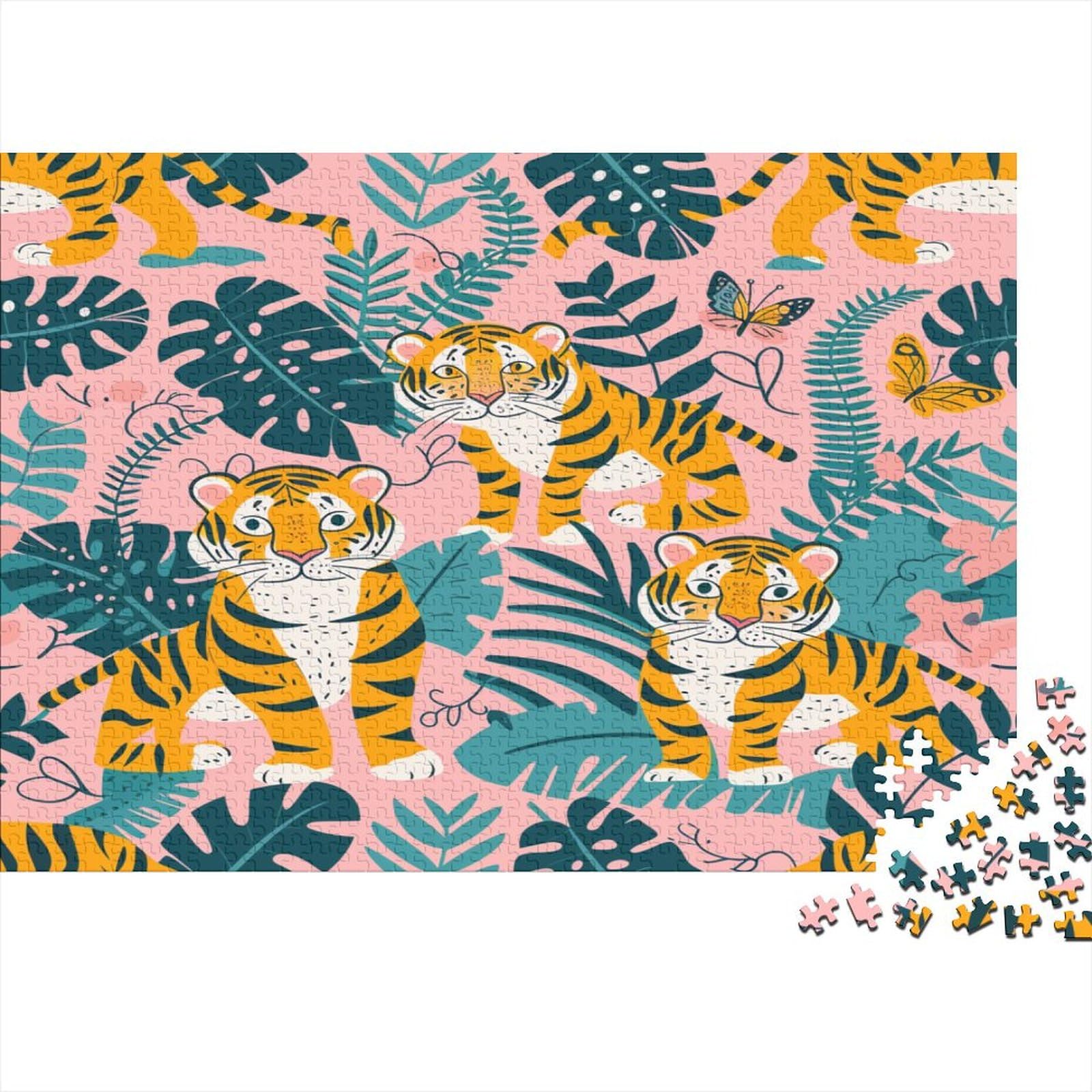 Tiger Puzzles, Puzzle 1000 elementów, Puzzle dla dorosłych, wysokiej jakości nadruk Puzzle 1000 sztuk (75 x 50 cm)