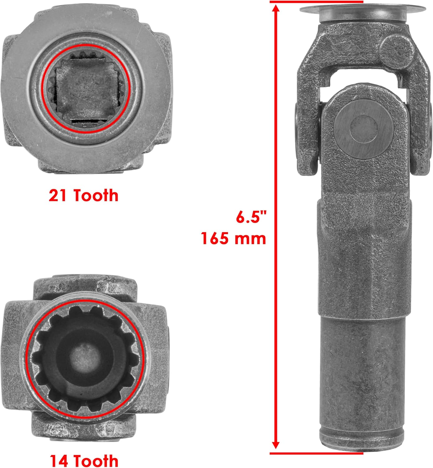 Caltric Front Propeller Shaft Housing Yokes Caltric Stators Compatible with Kawasaki 13310-0569 13310-0004