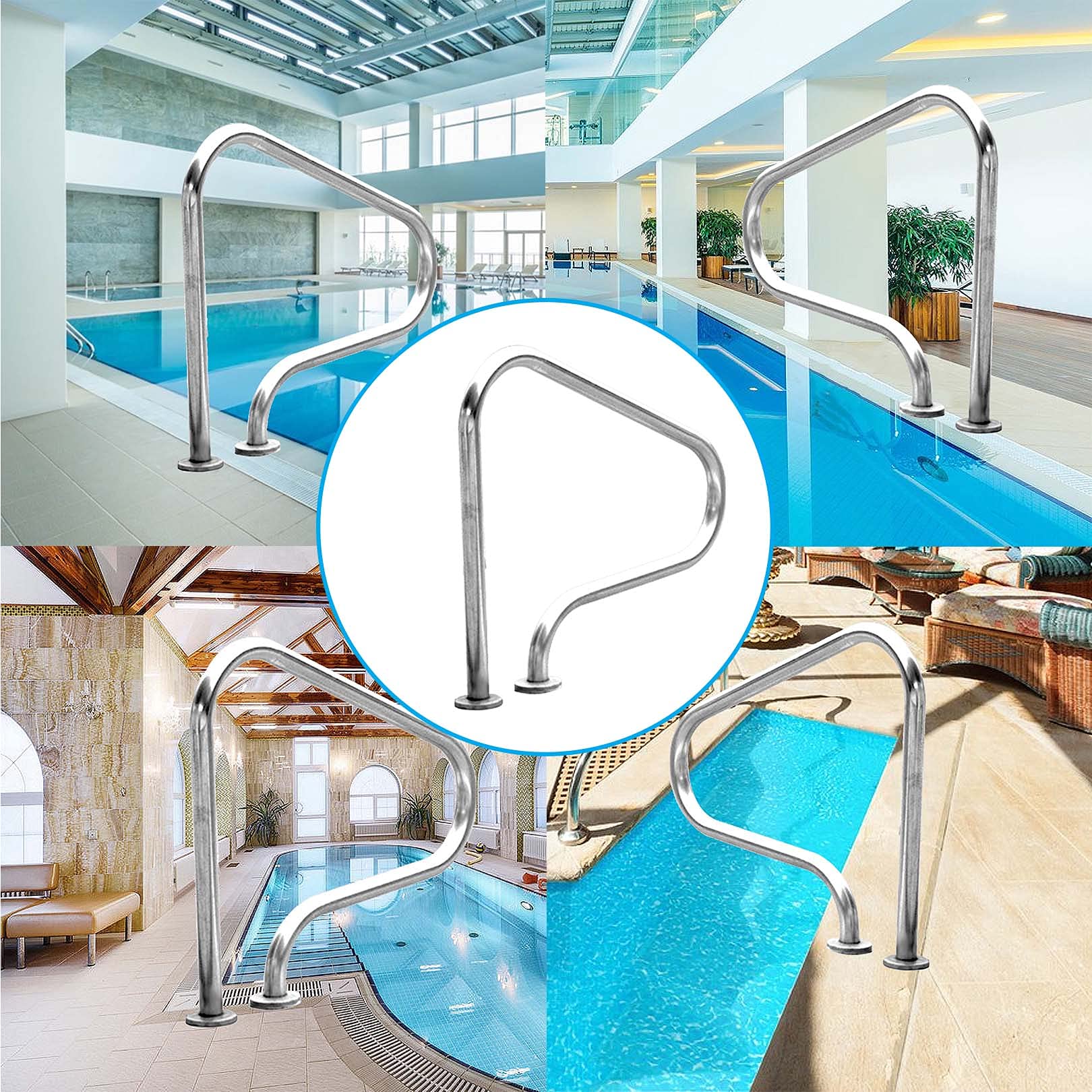 Barandilla de Seguridad para Piscinas, pasamanos para Piscinas, pasamanos para Piscinas, pasamanos para Piscinas, pasamanos para escaleras de Piscinas, pasamanos de Acero