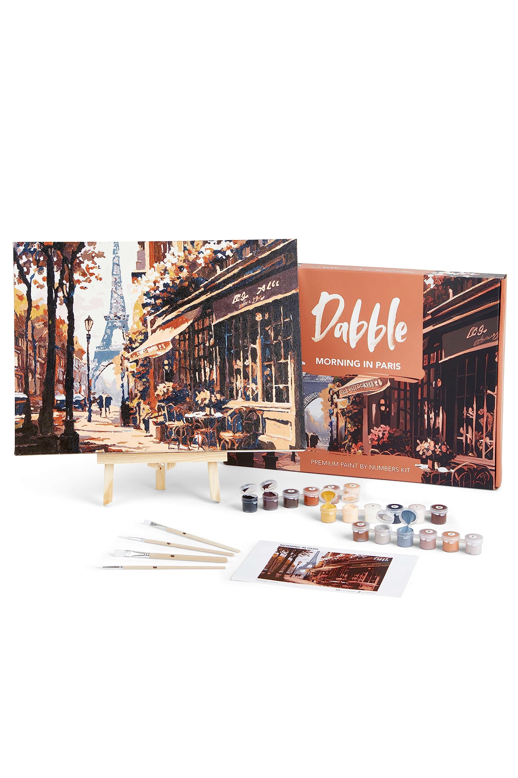 Dabble Paint by Numbers Kit – Paint by Numbers for Adults Beginners with Canvas Frame, Painting Kit for Adults, Flowers Design